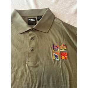 PING Golf Polo Shirt‎ XL Olive Green Three Rivers Beach Embroidered Logo